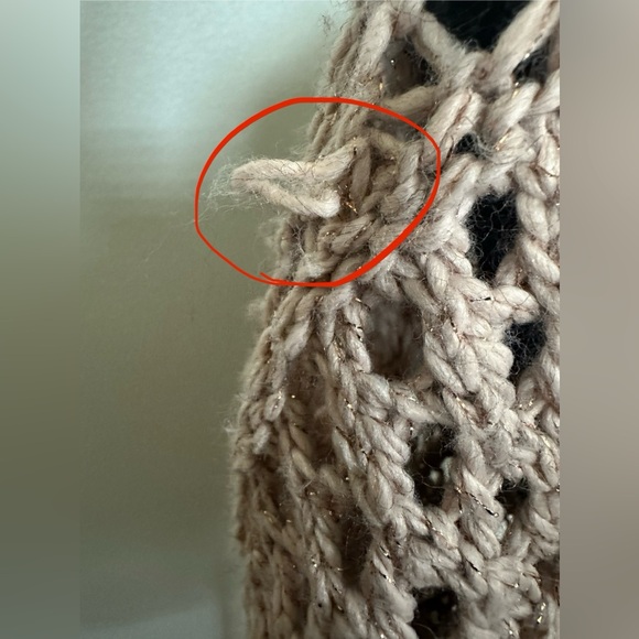 JLo Jennifer Lopez Cowl Neck Sweater | Dusty Rose & Gold Sparkle | Size XL - Picture 7 of 9